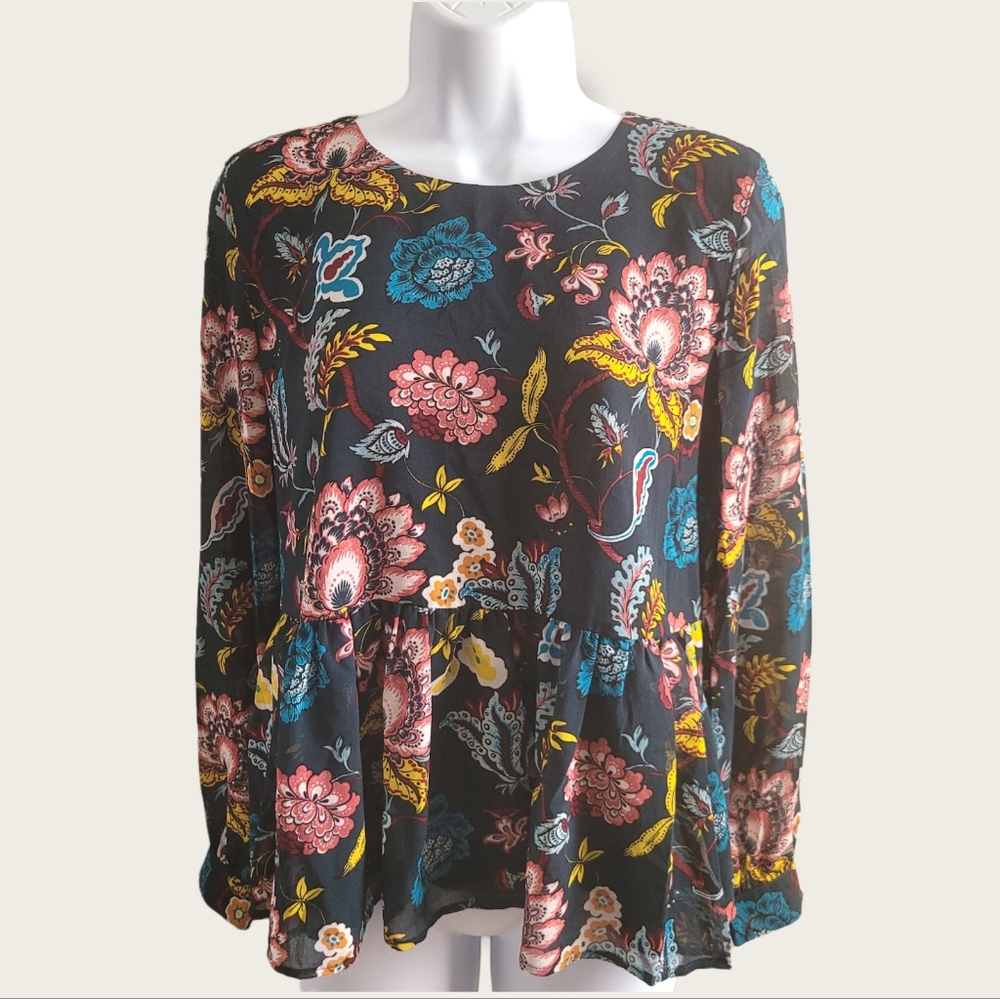 LOFT Paisley A-Line Blouse